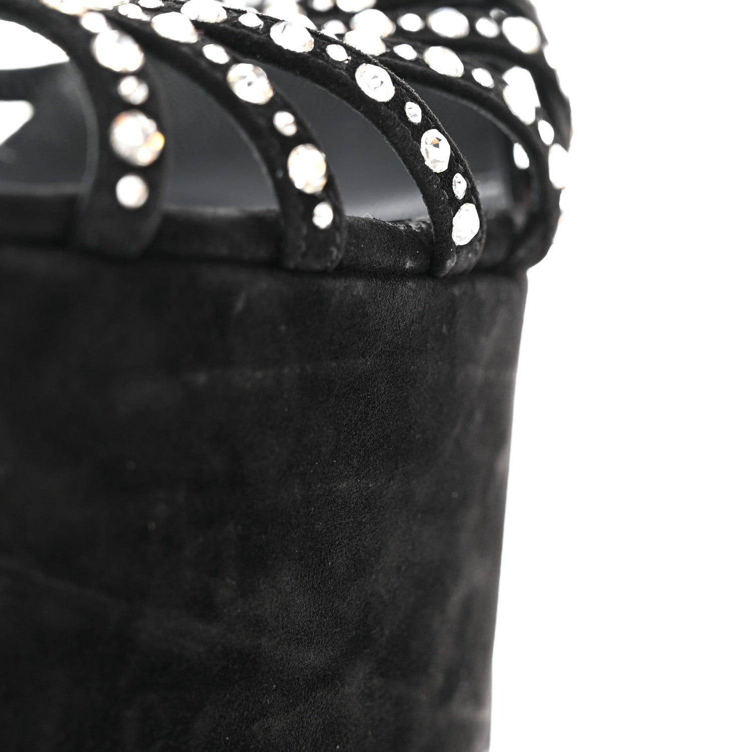 Christian Louboutin Suede Crystal Vegastrassima Alta 160 Pumps 38 Black 12 of 18