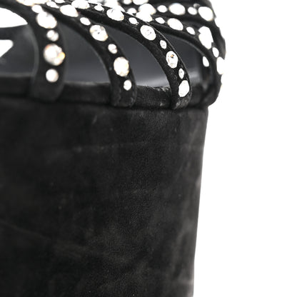 Christian Louboutin Suede Crystal Vegastrassima Alta 160 Pumps 38 Black 12 of 18