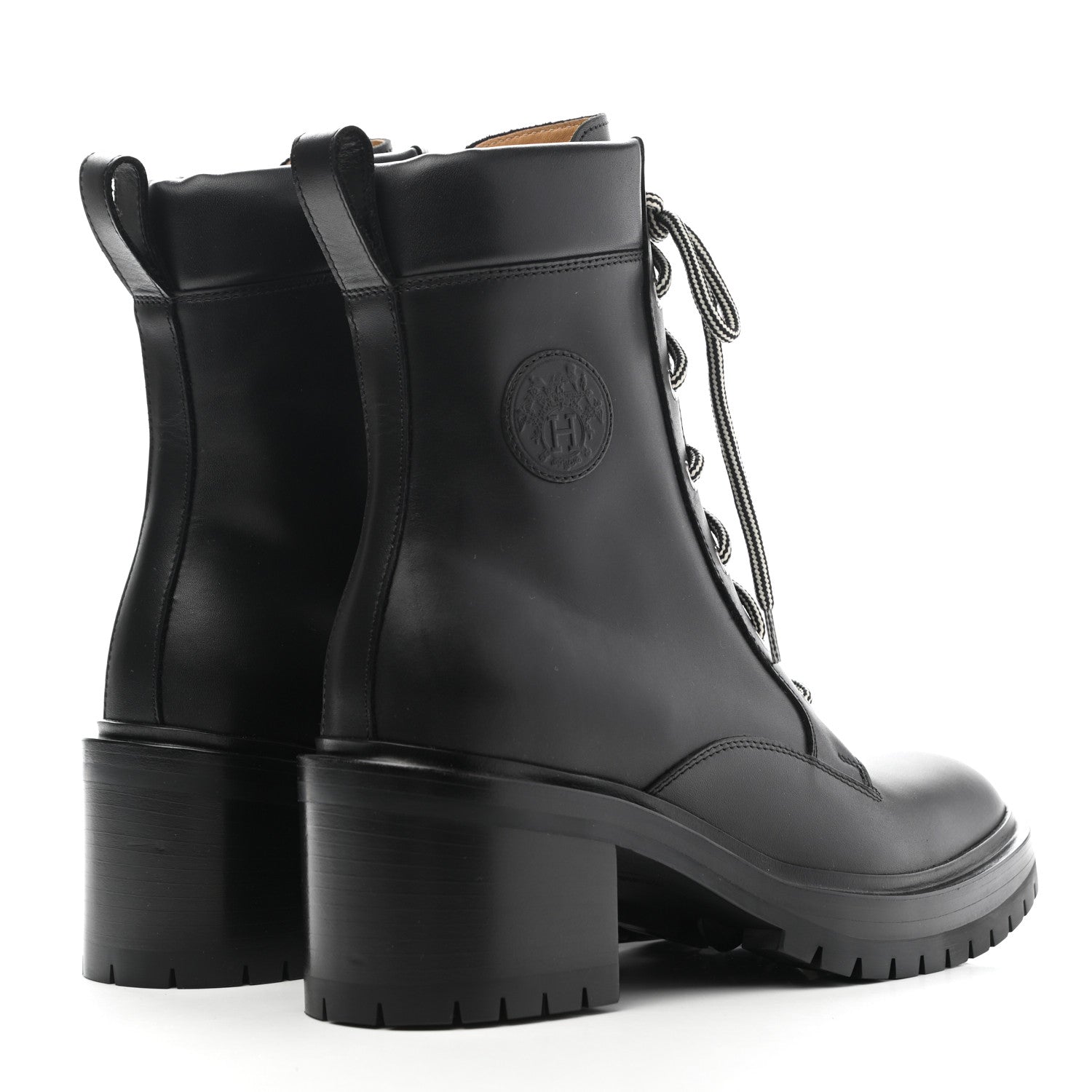 Hermes Calfskin Bridge Ankle Boots 39 Black 4 of 9