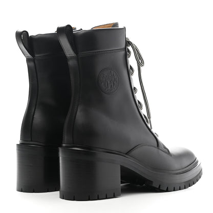 Hermes Calfskin Bridge Ankle Boots 39 Black 4 of 9