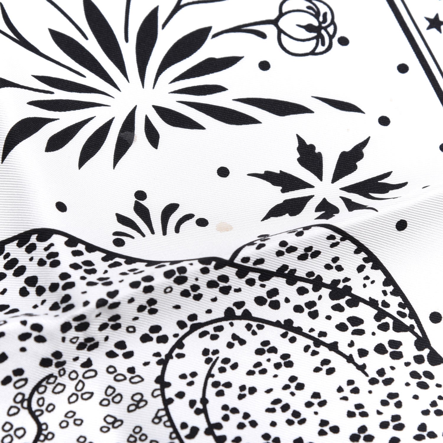 Hermes Silk Les Leopards Bandana Scarf 55 White Black 5 of 5