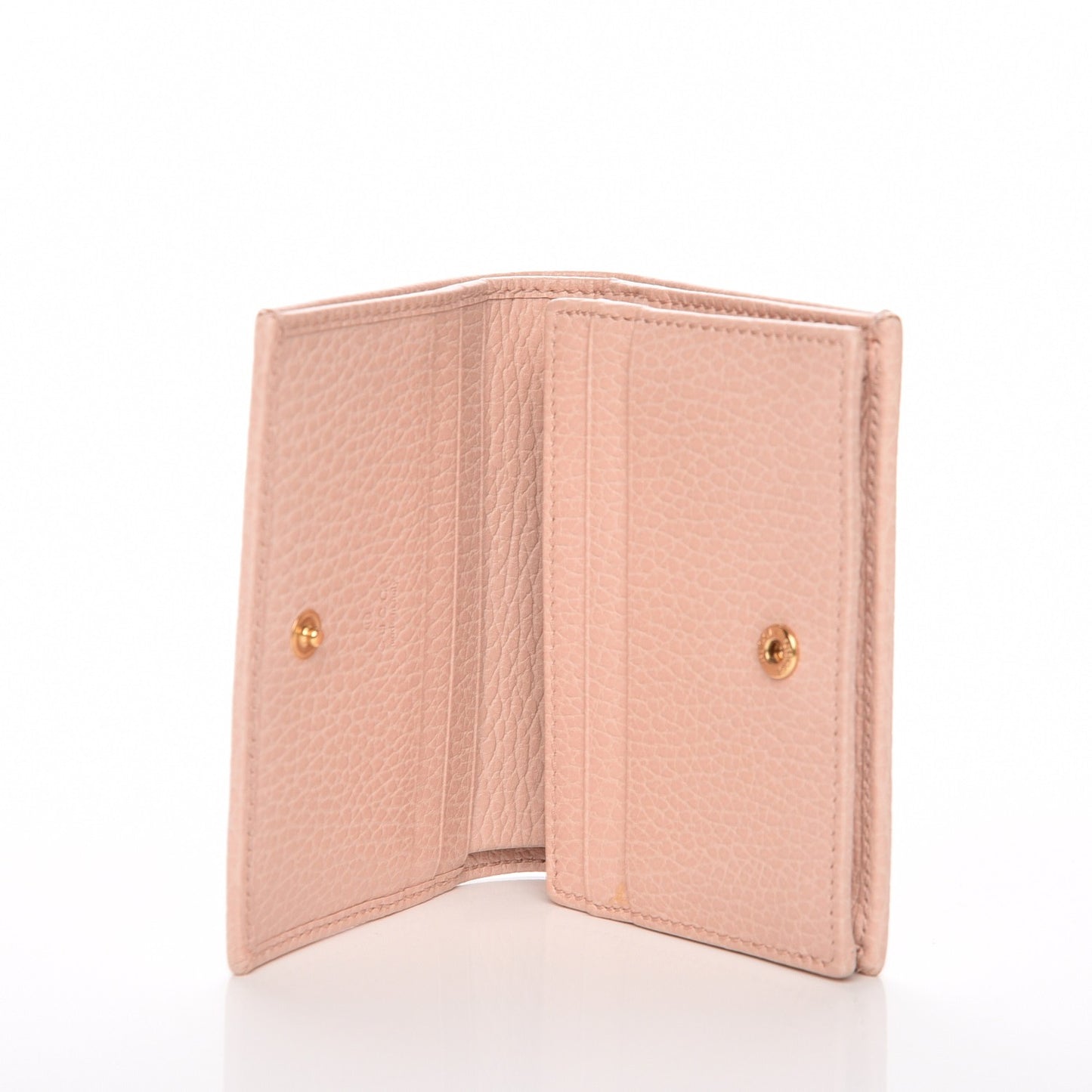 Dollar Calfskin GG Marmont Card Case Perfect Pink
