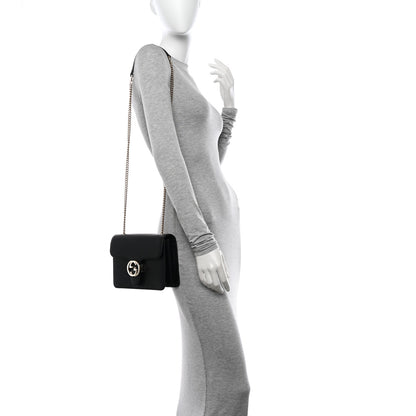 Gucci Dollar Calfskin Small Interlocking G Shoulder Bag Black 2 of 11