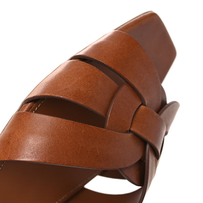 Saint Laurent Calfskin Tribute 05 Slide Sandals 38.5 Amber 11 of 13