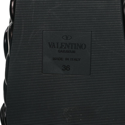 Valentino Garavani Kidskin Atelier 03 Rose Edition Double Buckle Slide Sandals 36 Black 6 of 9