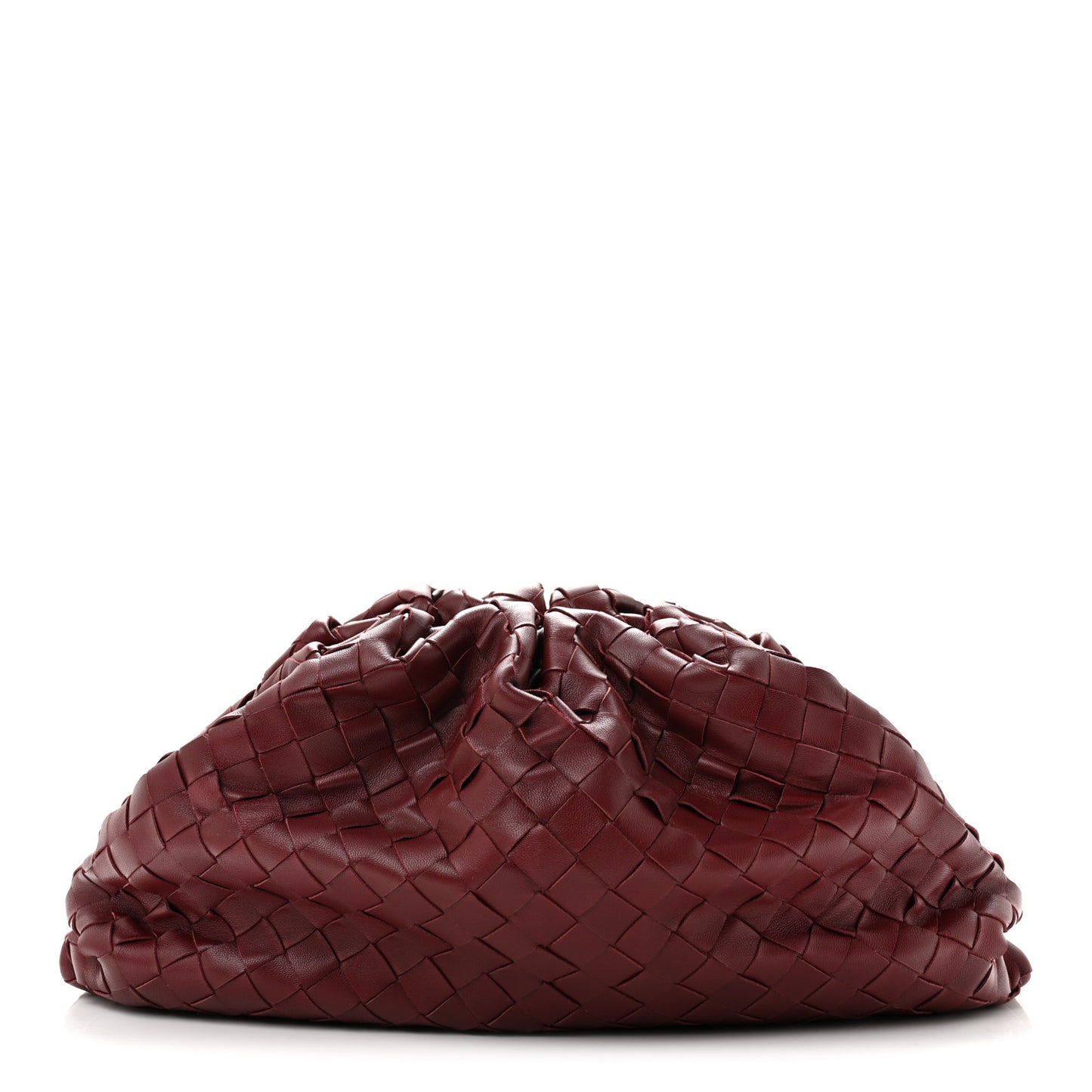 Nappa Maxi Intrecciato The Pouch Oversized Clutch Bordeaux