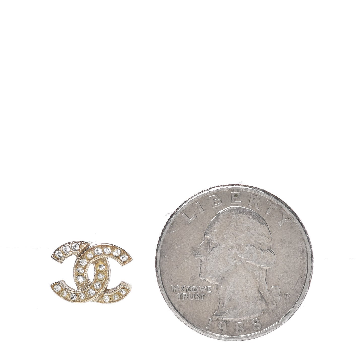 Crystal CC Earrings Gold