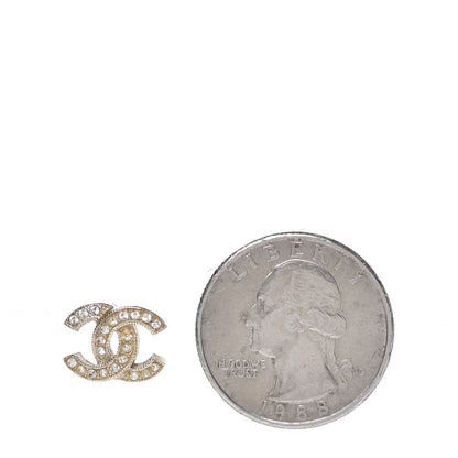 Chanel Crystal CC Earrings Gold 2 of 6