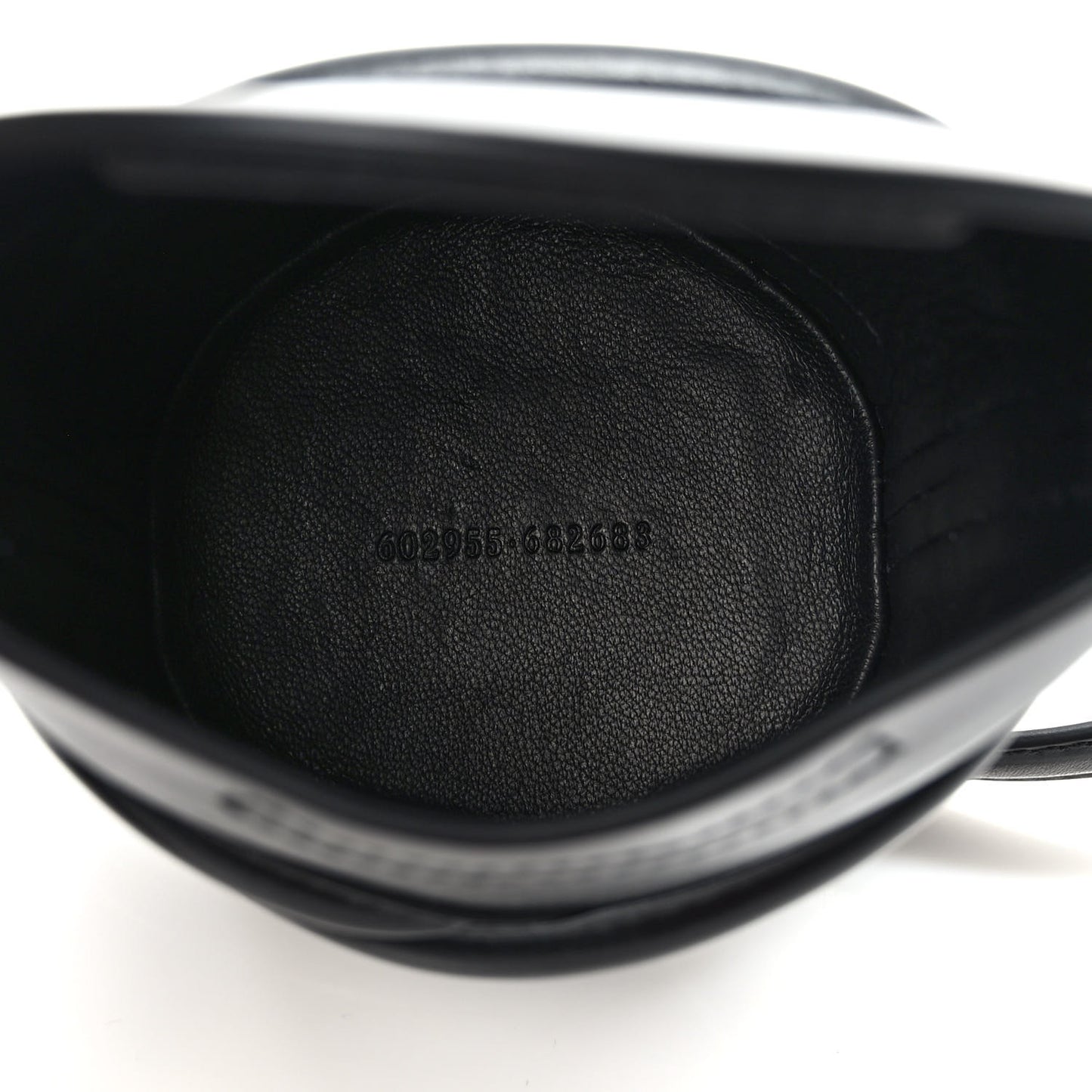 Calfskin Mini Curve Bucket Bag Black