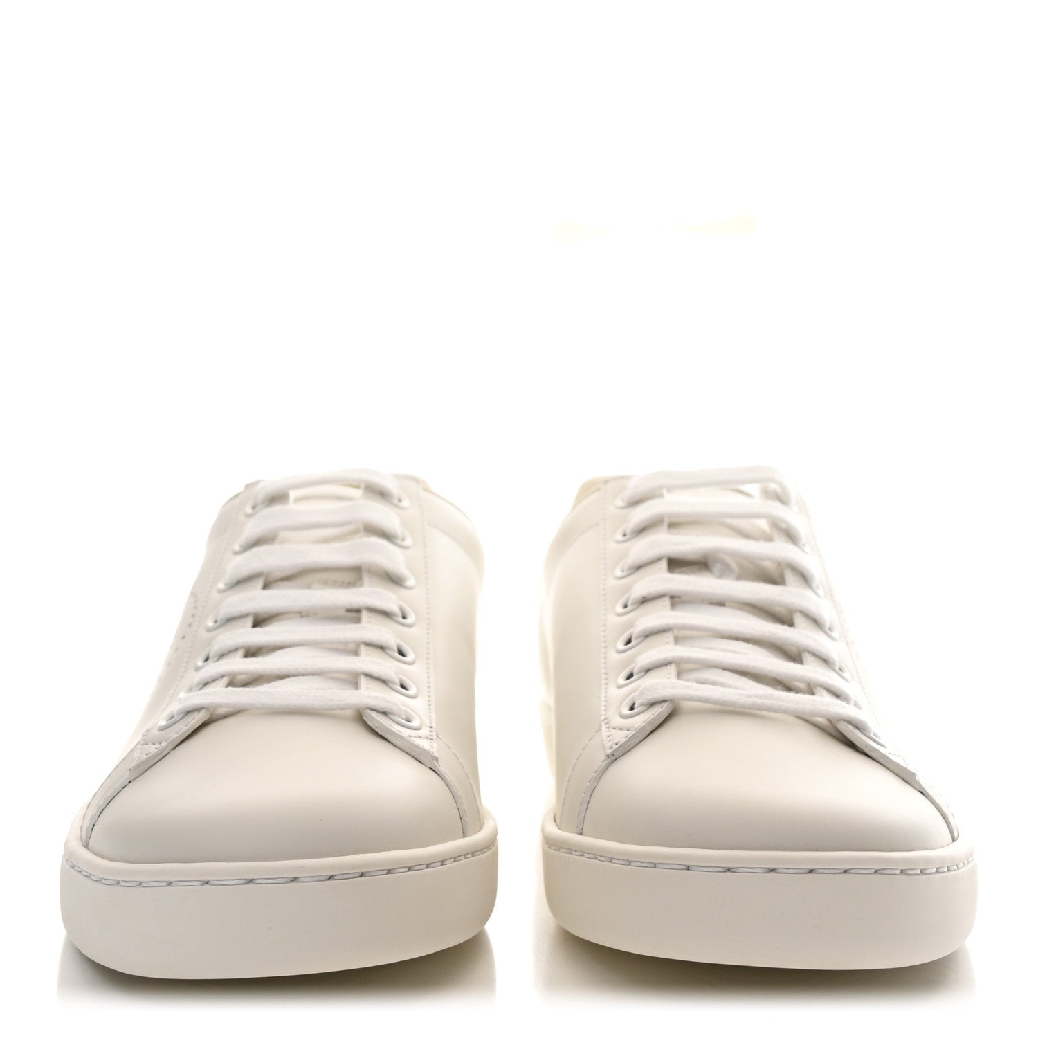 Gucci Calfskin Interlocking G Perforated Womens Ace Sneakers 38.5 White Grey Sky 3 of 11
