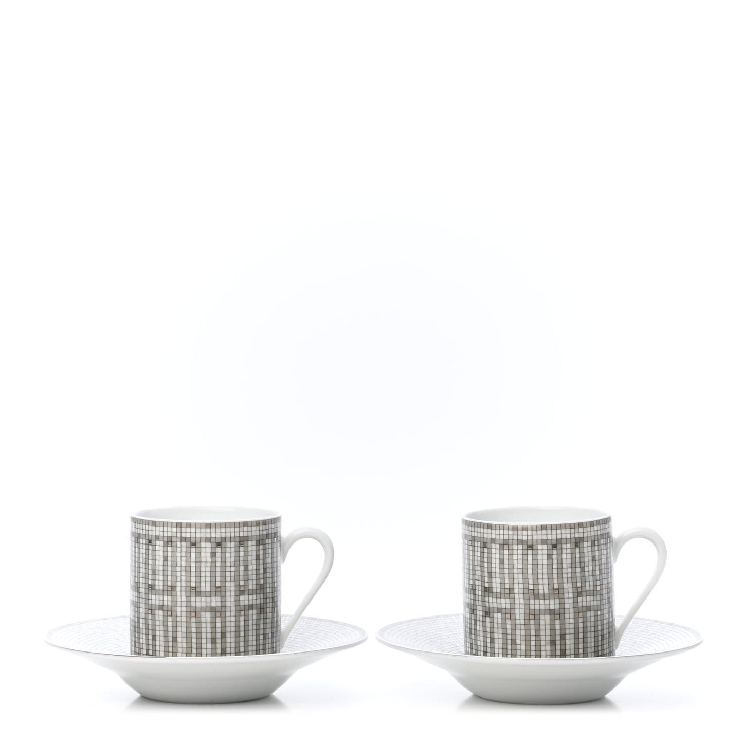 Porcelain Mosaique au 24 Coffee Cup and Saucer Set of 2