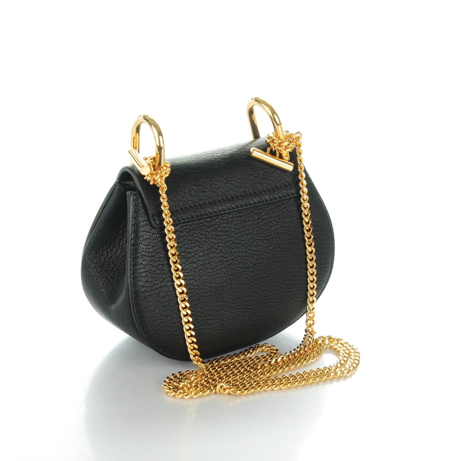 Chloe Grained Lambskin Nano Drew Shoulder Bag Black 3 of 7