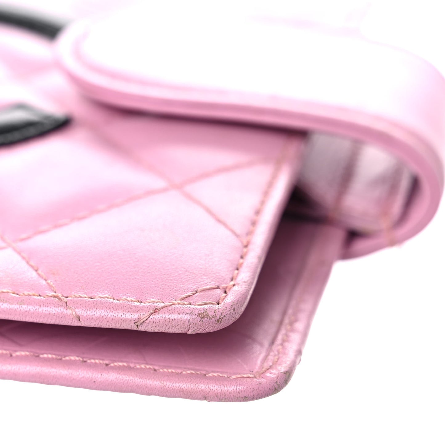 Calfskin Quilted Small Cambon Agenda Planner Pink
