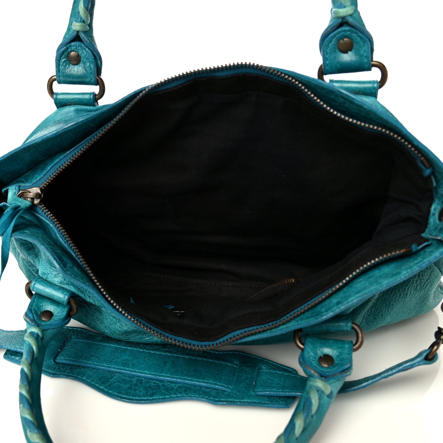 Chevre Classic Hardware First Turquoise