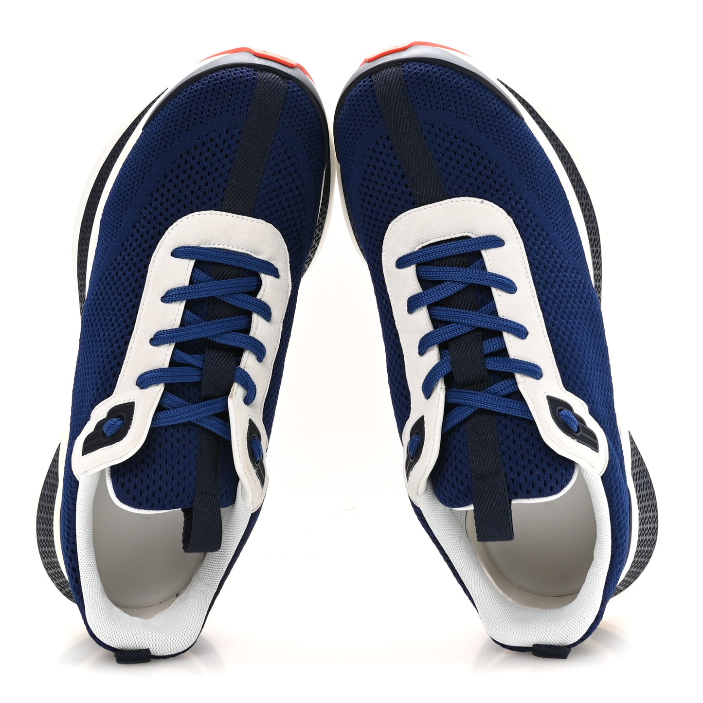 Technical Knit Men's Heros Sneakers 42.5 Marine White