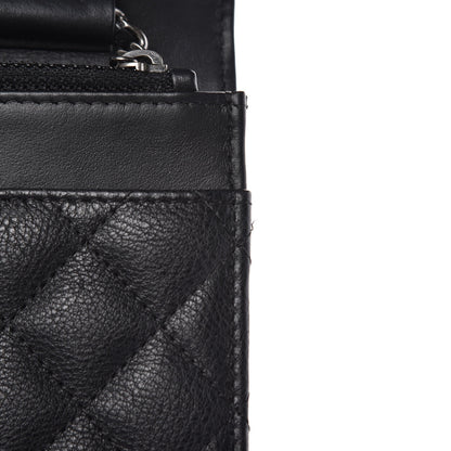 Chanel Calfskin Quilted Boy Wallet On Chain WOC Black 9 of 9