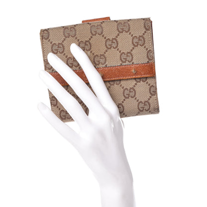 Gucci Monogram Studded French Flap Wallet Brown 2 of 12