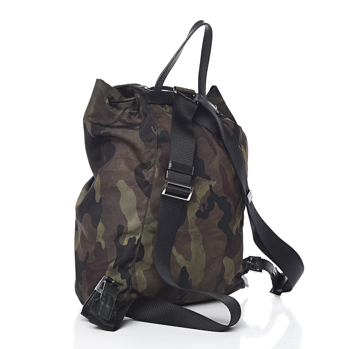 Tessuto Nylon Camouflage Print Cinch Backpack Mimetico