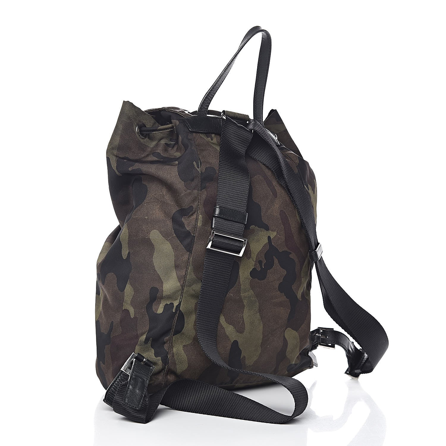 Prada Tessuto Nylon Camouflage Print Cinch Backpack Mimetico 3 of 17