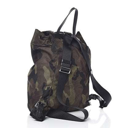 Prada Tessuto Nylon Camouflage Print Cinch Backpack Mimetico 3 of 17