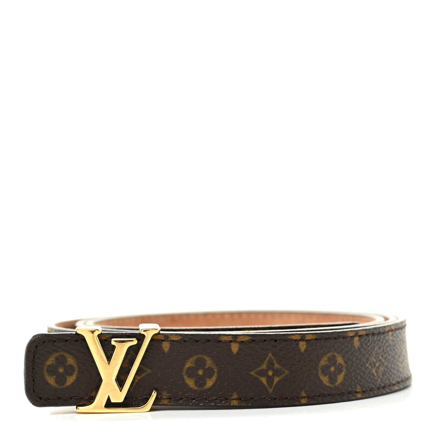 Calfskin Monogram 30mm LV Initiales Belt 95 38 Black