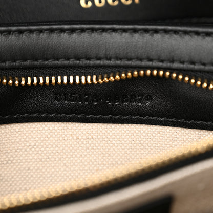 Gucci GG Supreme Monogram Horsebit 1955 Soft Small Shoulder Bag Beige Black 7 of 12