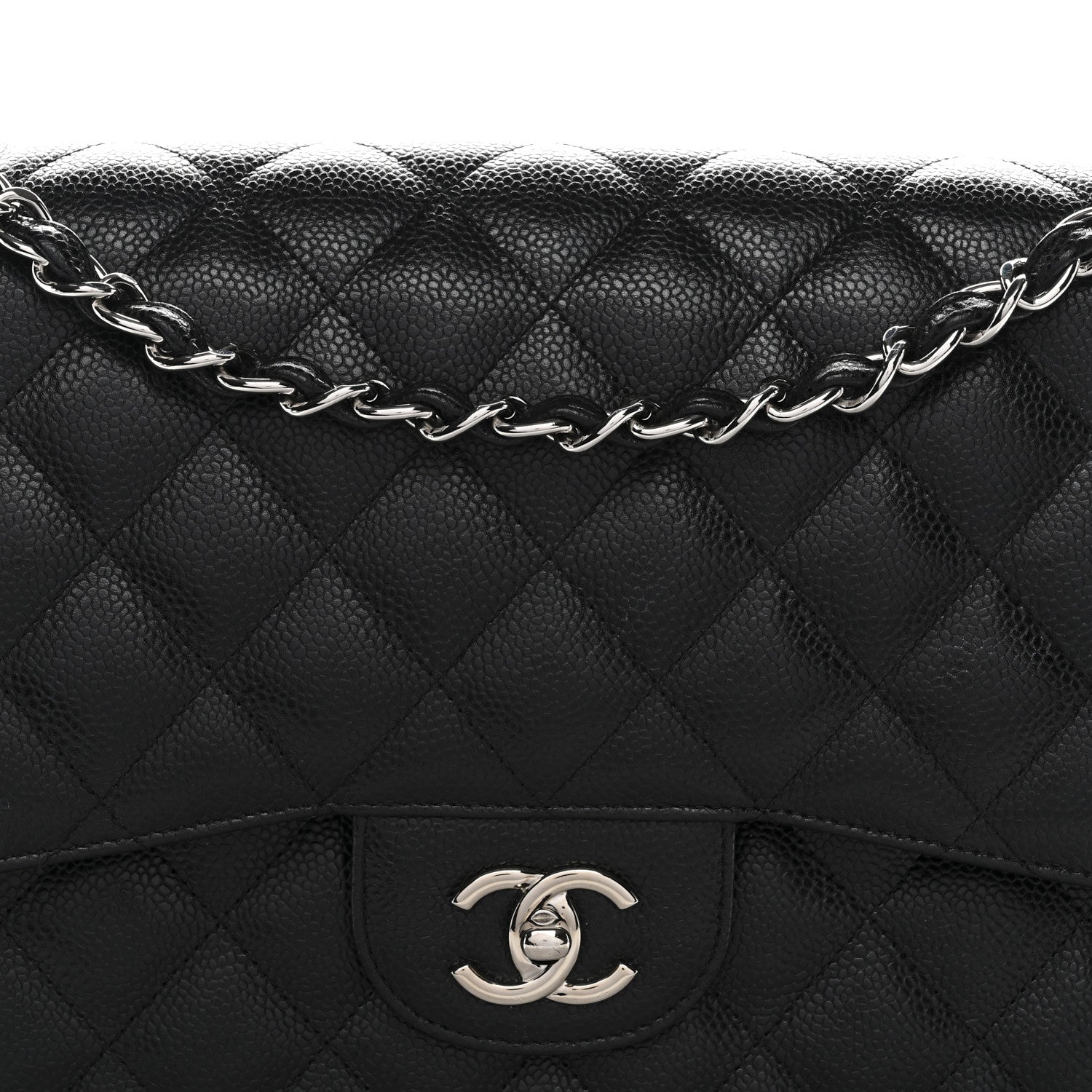 Chanel Caviar Quilted Jumbo Double Flap Black 9 of 11