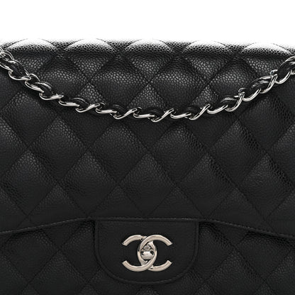 Chanel Caviar Quilted Jumbo Double Flap Black 9 of 11