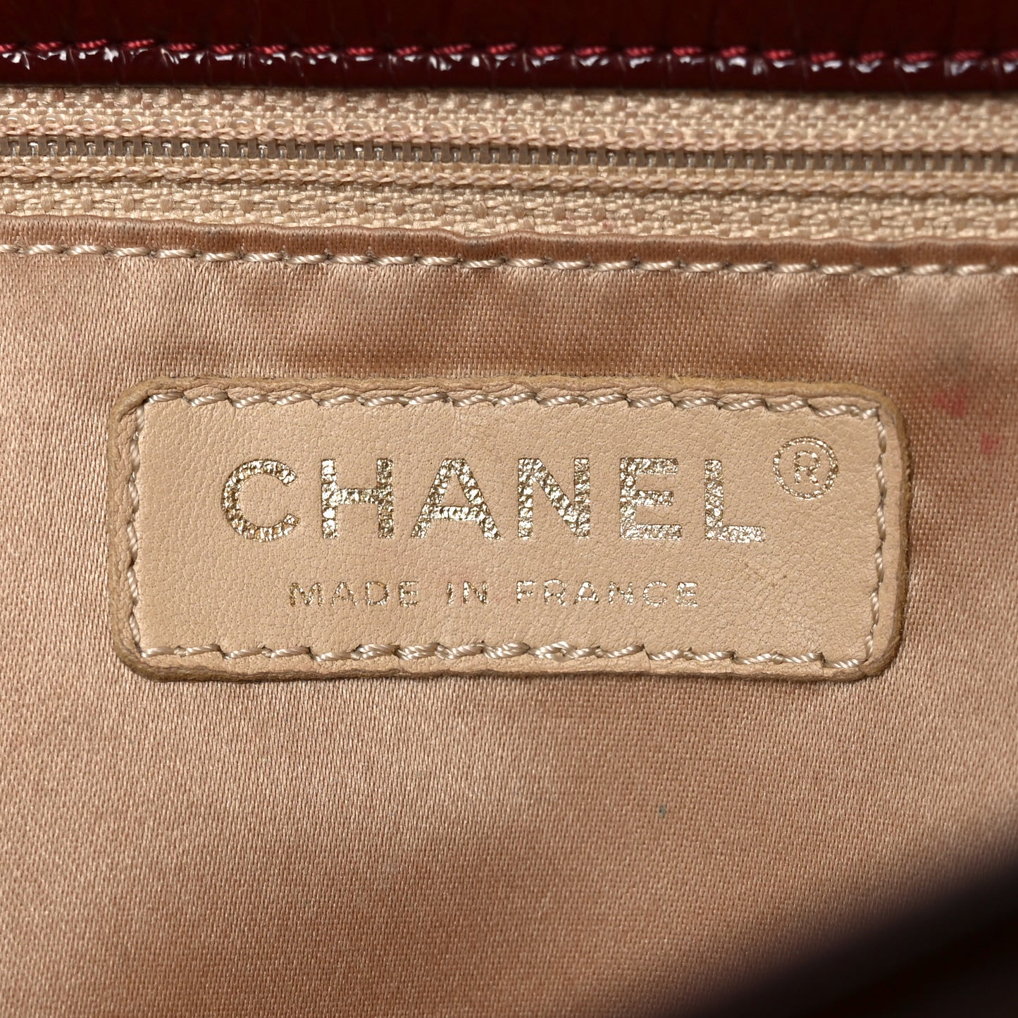 Vinyl Rock and Chain Medium Flap Bordeaux