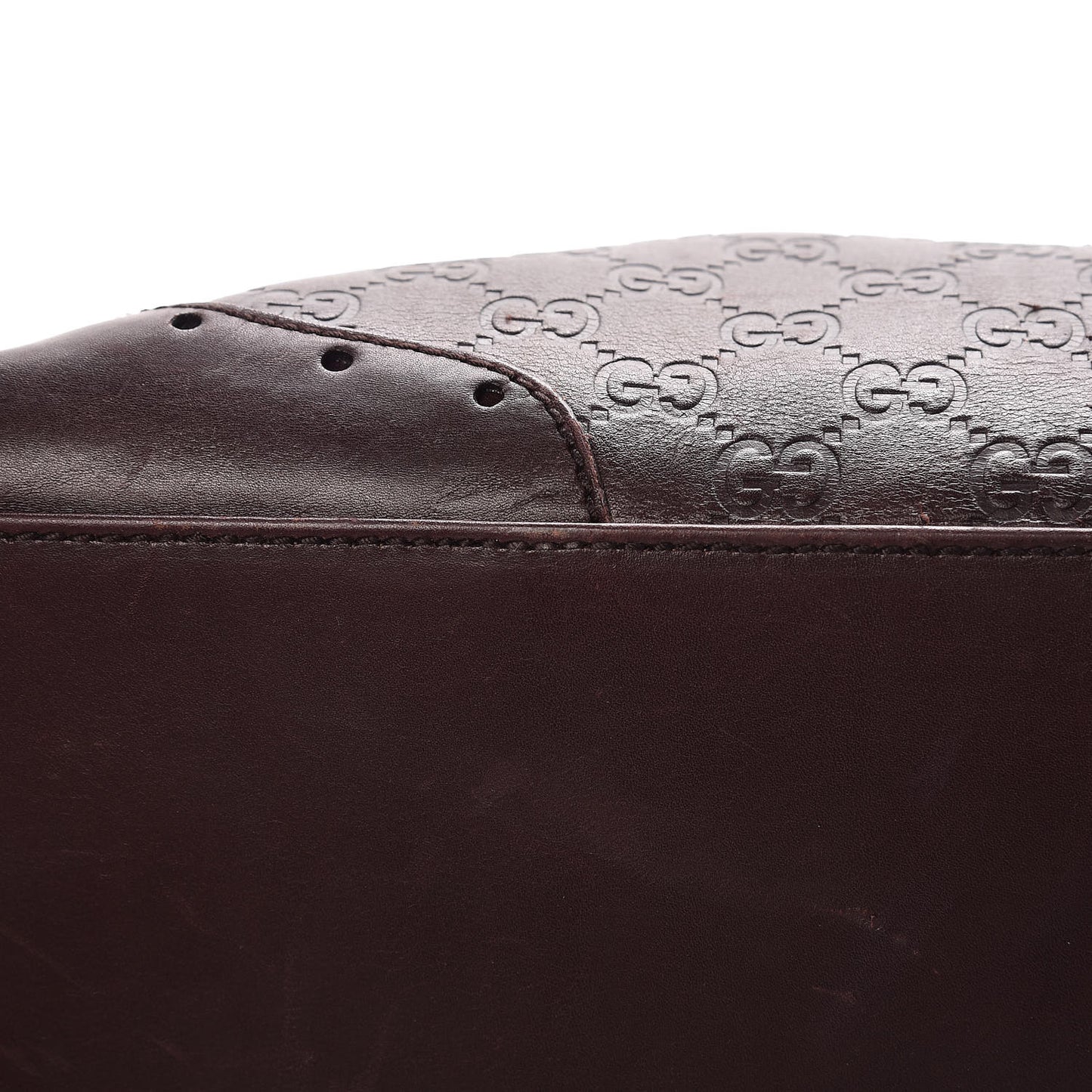 Guccissima Large Punch Bowler Burgundy