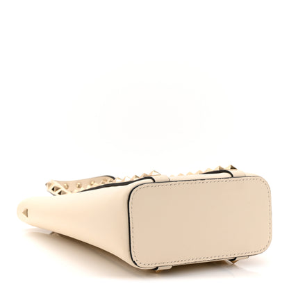 Valentino Garavani Pebbled Calfskin Rockstud North South Crossbody Bag Light Ivory 4 of 9