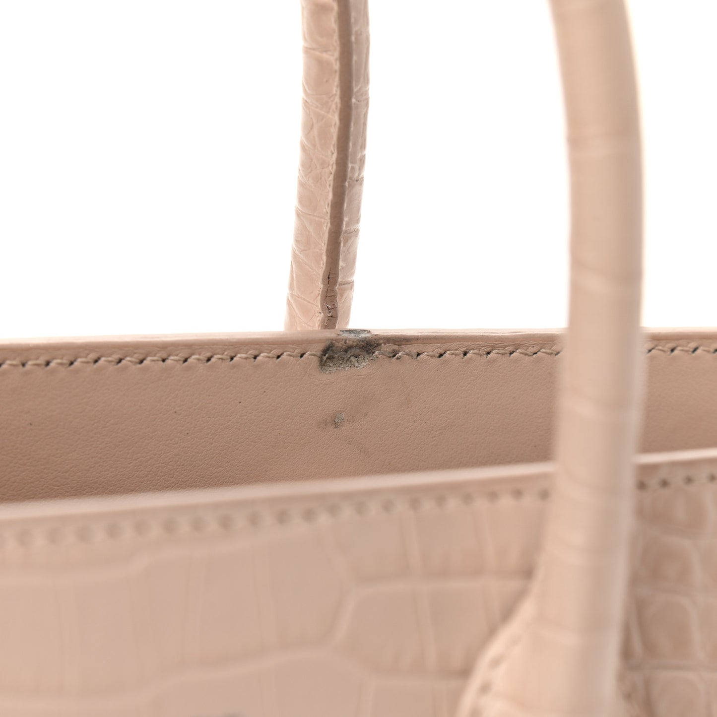 Calfskin Crocodile Embossed Baby Sac De Jour Rose Antic
