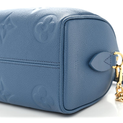 Louis Vuitton Empreinte Monogram Giant Speedy Bandouliere 20 Blue Jean 9 of 10