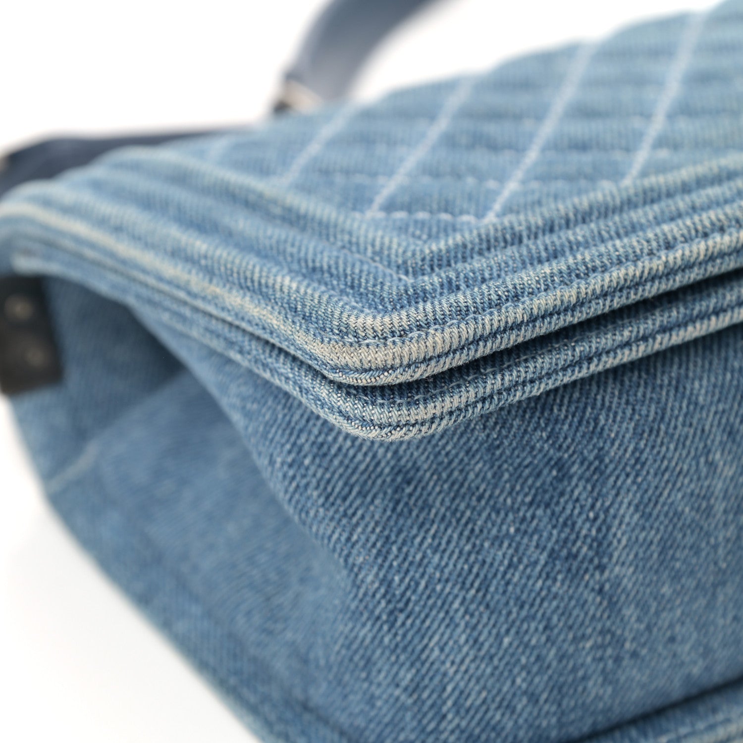 Chanel Denim Quilted Medium Boy Flap Blue 9 of 13