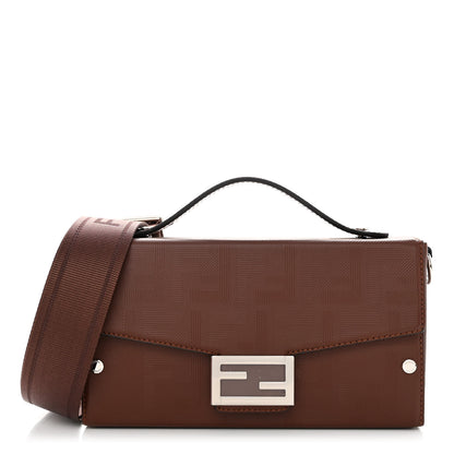 Fendi Vitello King FF Lines Embossed Baguette Soft Trunk Ghianda 1 of 9