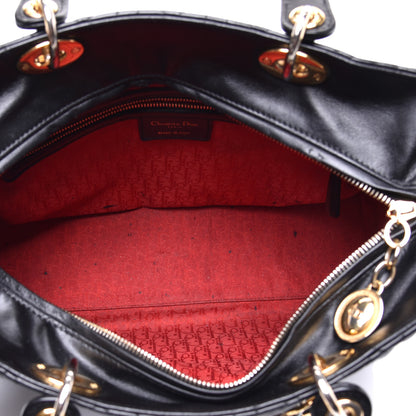 Christian Dior Lambskin Cannage Large Lady Dior Black 6 of 11