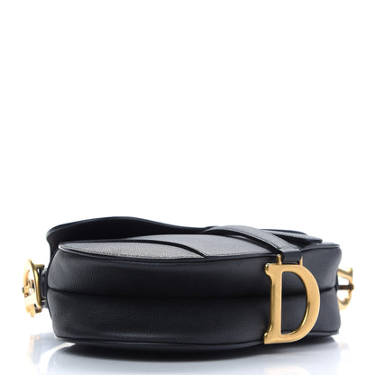 Christian Dior Grained Calfskin Saddle Bag Black 4 of 9