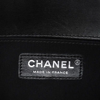 Chanel Calfskin Pleated Medium Boy Flap Black 6 of 8