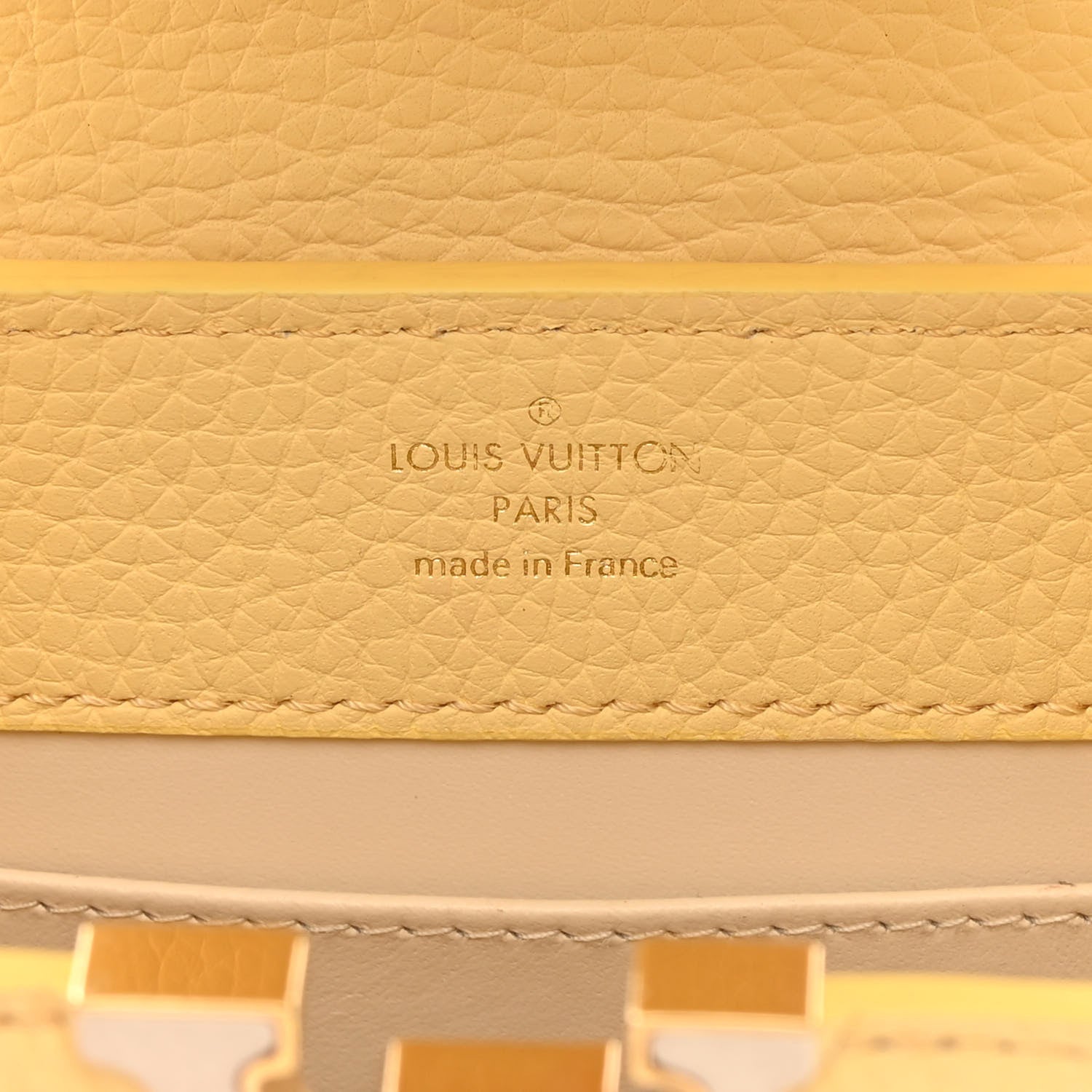 Louis Vuitton Taurillon Mini Capucines Jaune Plume 7 of 13