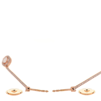 Messika 18K Rose Gold Diamond Glam Azone Oval Drop Earrings 3 of 7