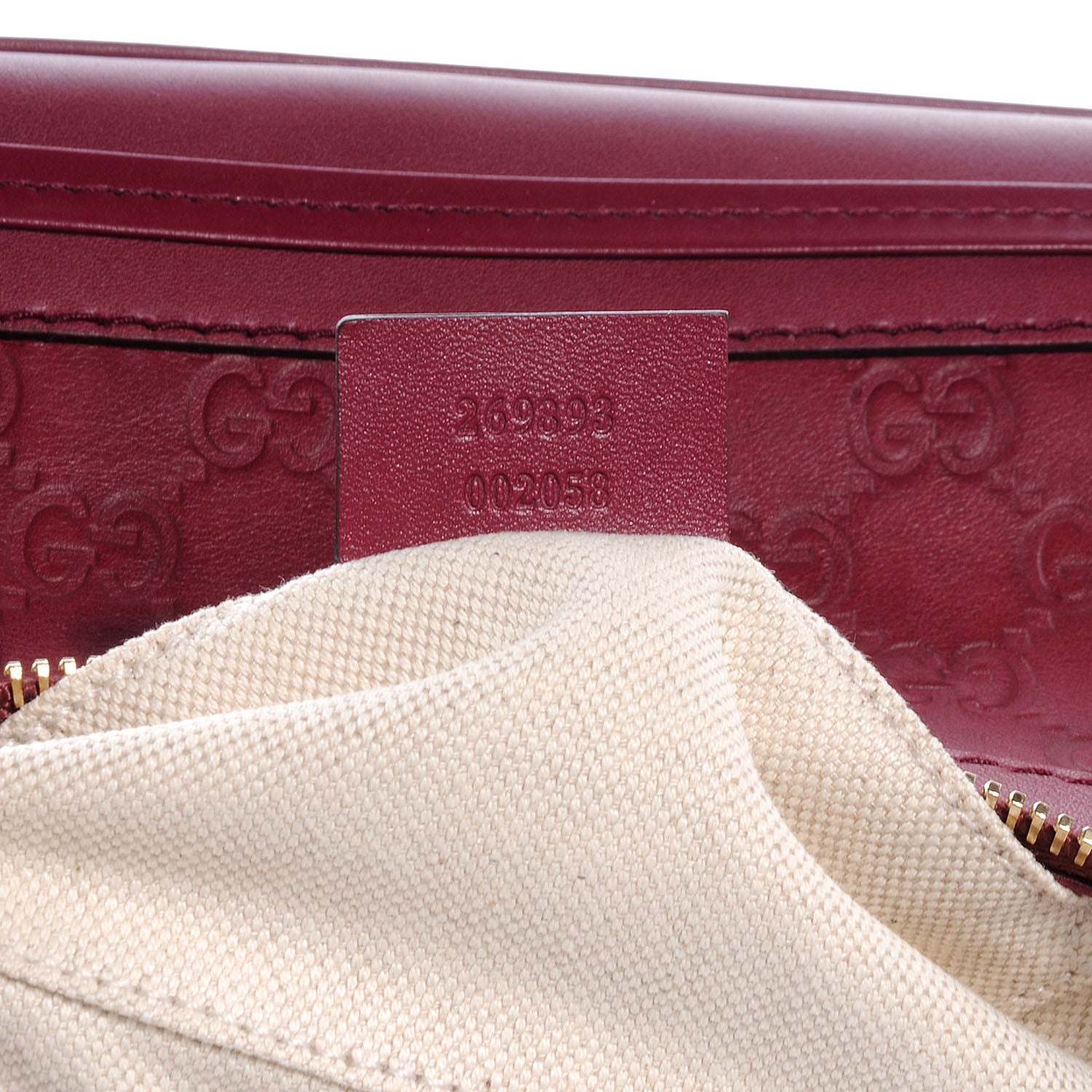 Gucci Guccissima Small Mayfair Bow Detail Shoulder Bag Cherry 7 of 8