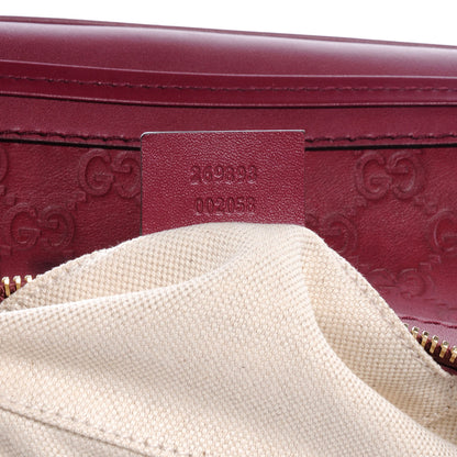 Gucci Guccissima Small Mayfair Bow Detail Shoulder Bag Cherry 7 of 8