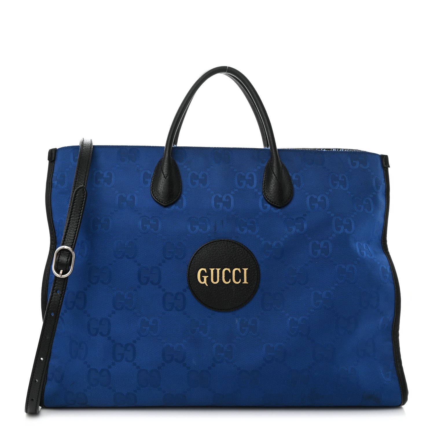 Gucci Econyl Nylon Monogram Large Off The Grid Tote Bag Guilted Blue Black 1 of 16