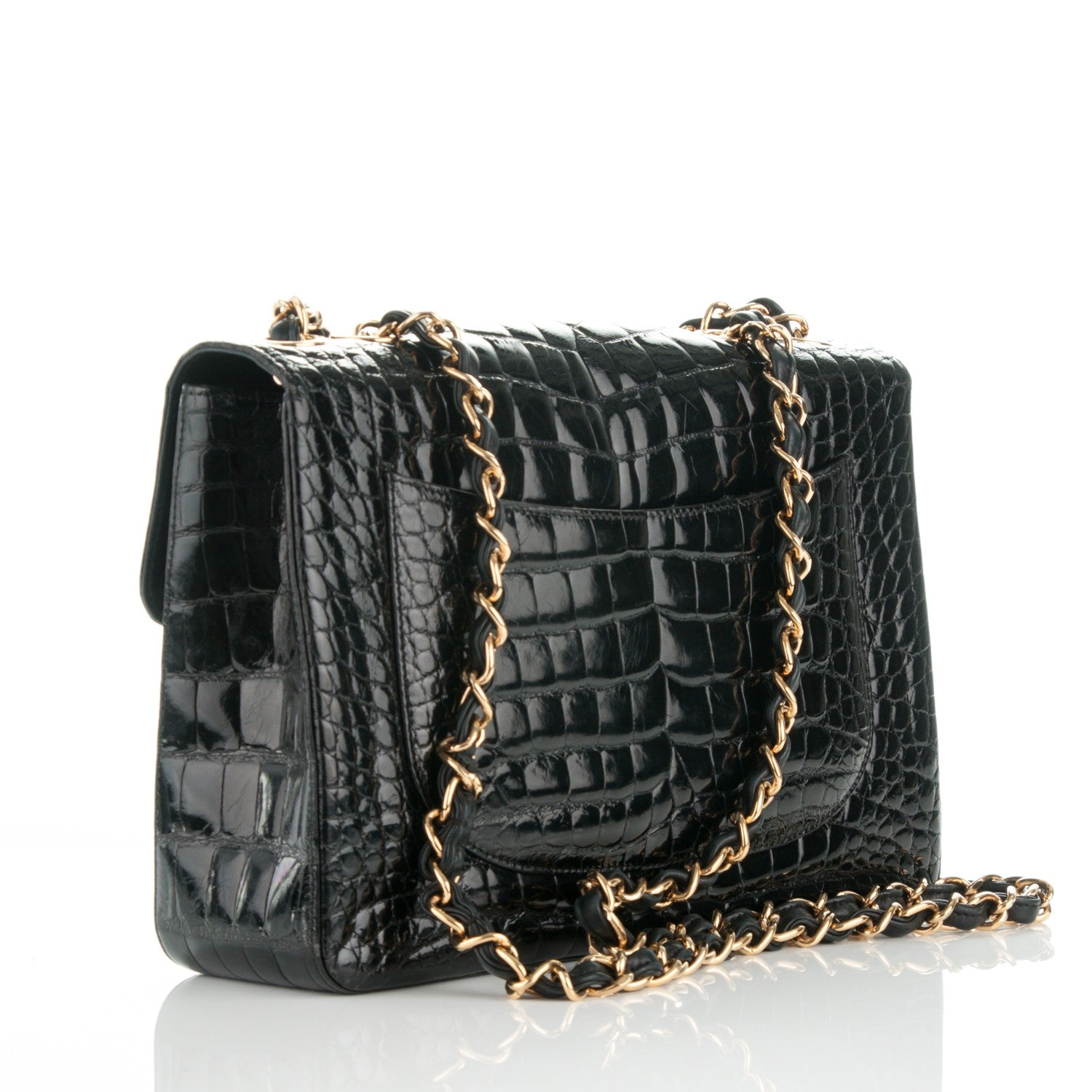 Chanel Alligator Jumbo Single Flap Black 3 of 8