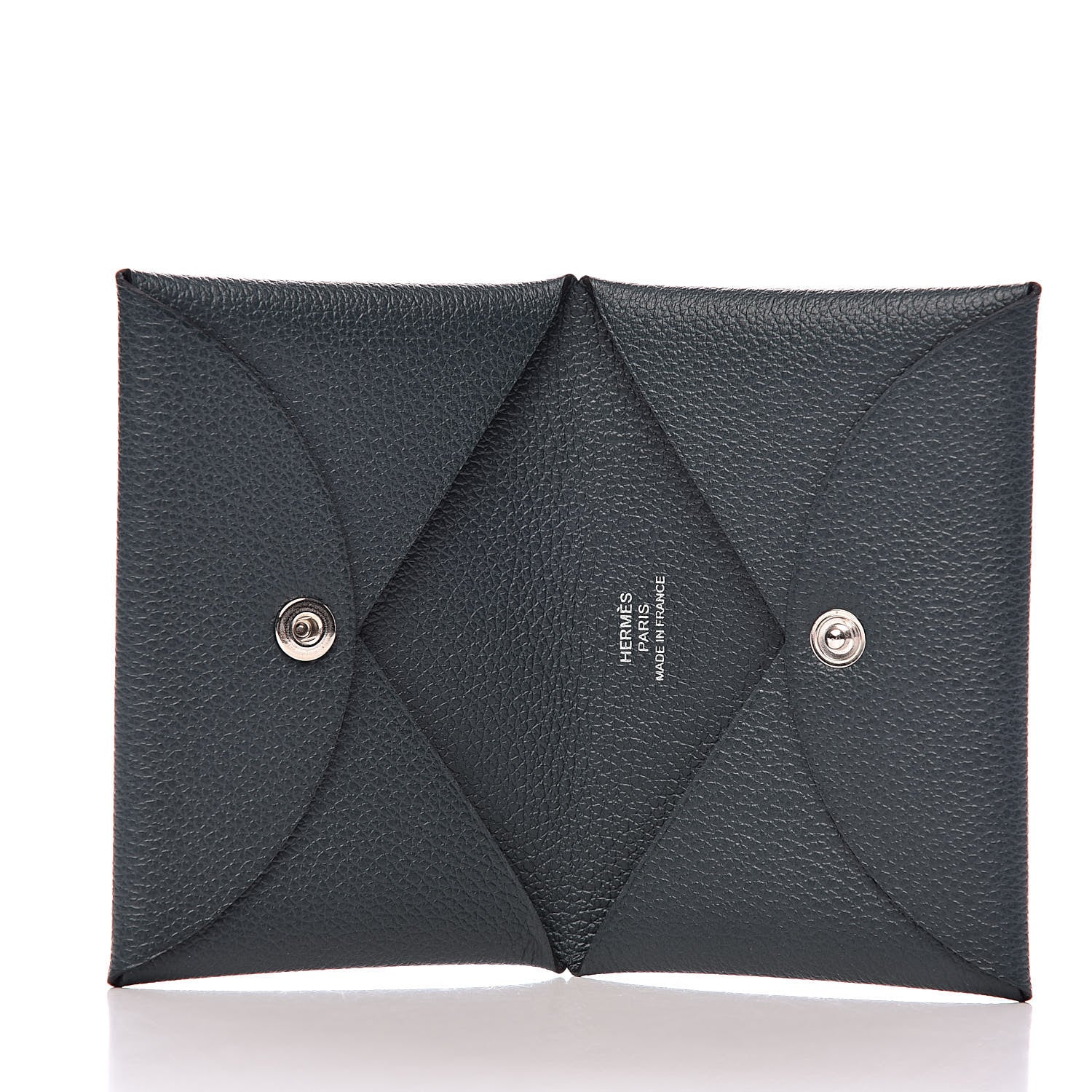 Hermes Evercolor Calvi Card Case Vert Cypress 5 of 8