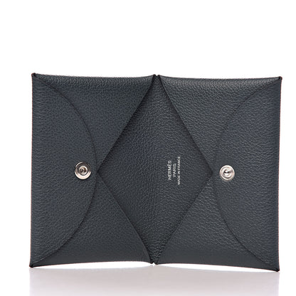 Hermes Evercolor Calvi Card Case Vert Cypress 5 of 8