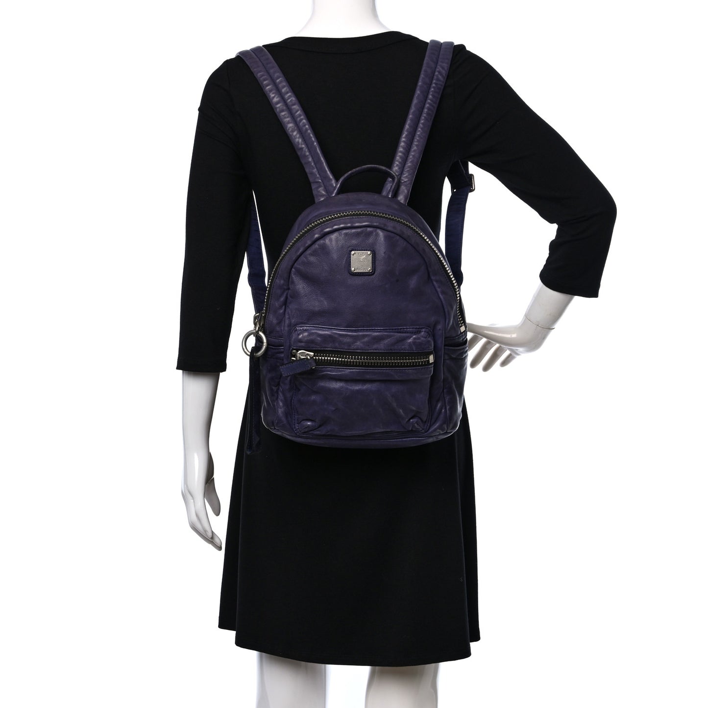 Lambskin Small Tumbler Backpack Navy