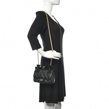 Chanel Aged Calfskin Quilted 2.55 Reissue Mini Hanger Flap Black 2 of 13
