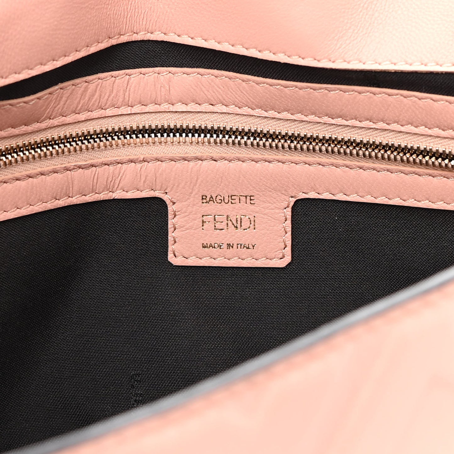 Nappa FF 1974 Embossed Baguette Rosa Bourbon