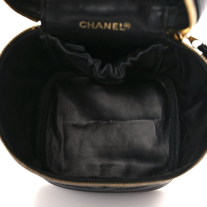Chanel Caviar Vanity Cosmetic Case Black 6 of 10